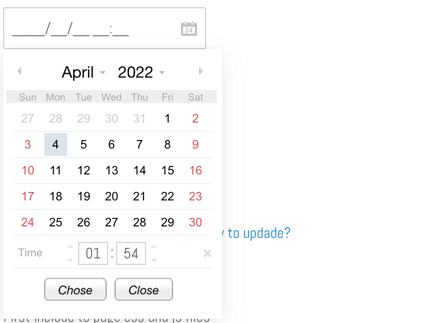 Calendar Popup JQuery plugin